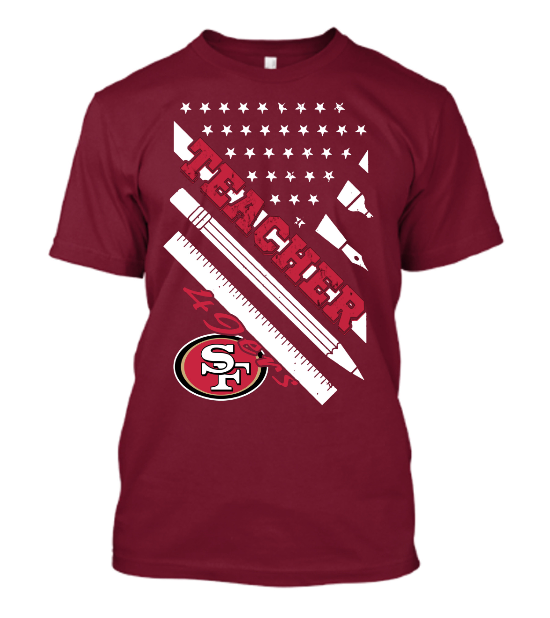 San Francisco 49ers Teacher Stars And Tools T-Shirt