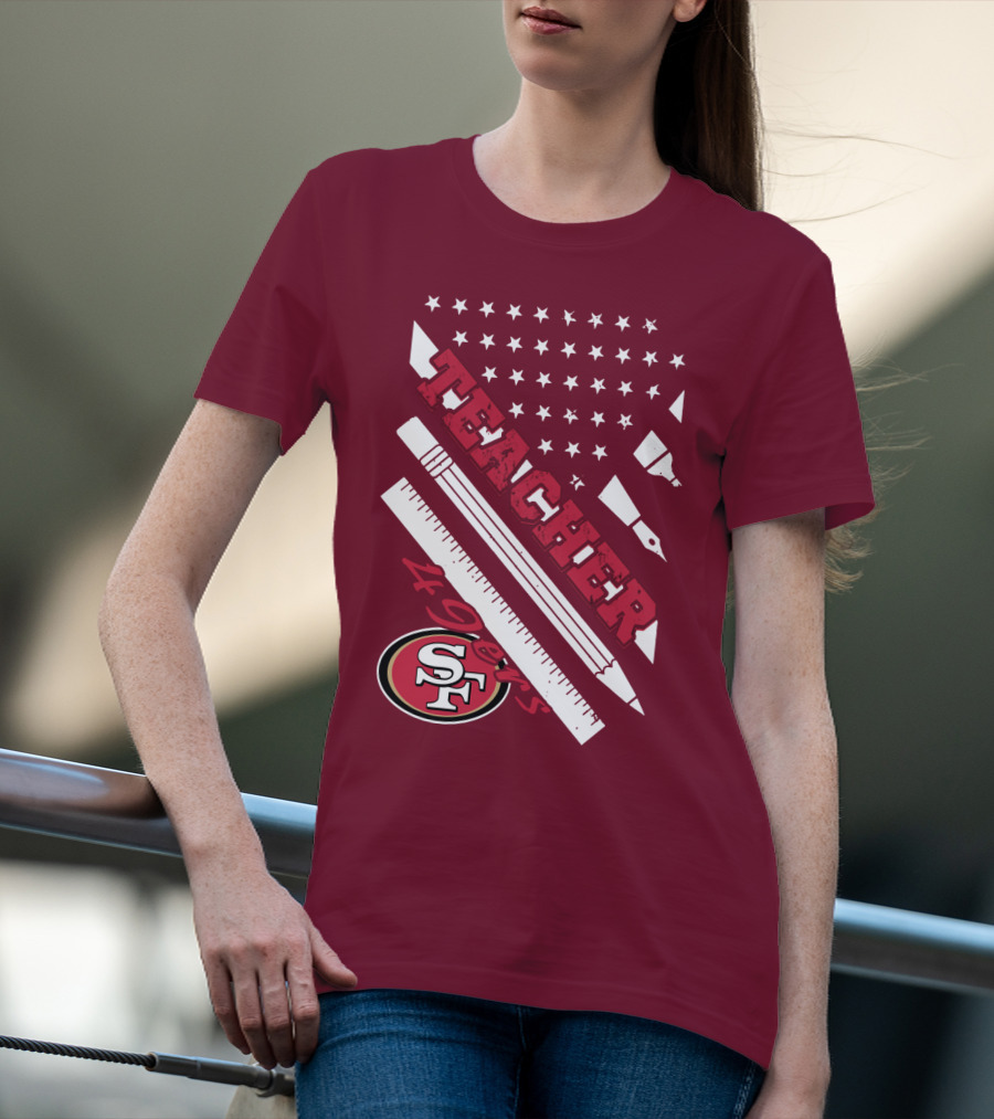 San Francisco 49ers Teacher Stars And Tools T-Shirt