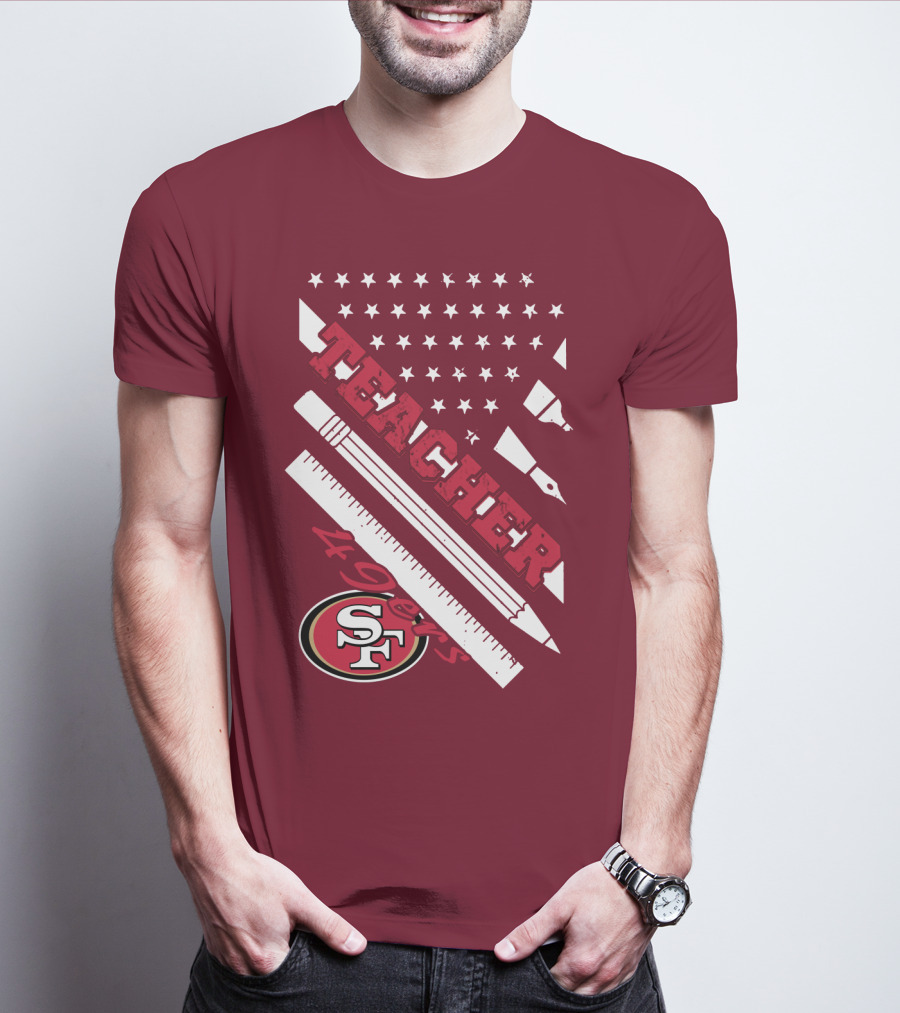 San Francisco 49ers Teacher Stars And Tools T-Shirt