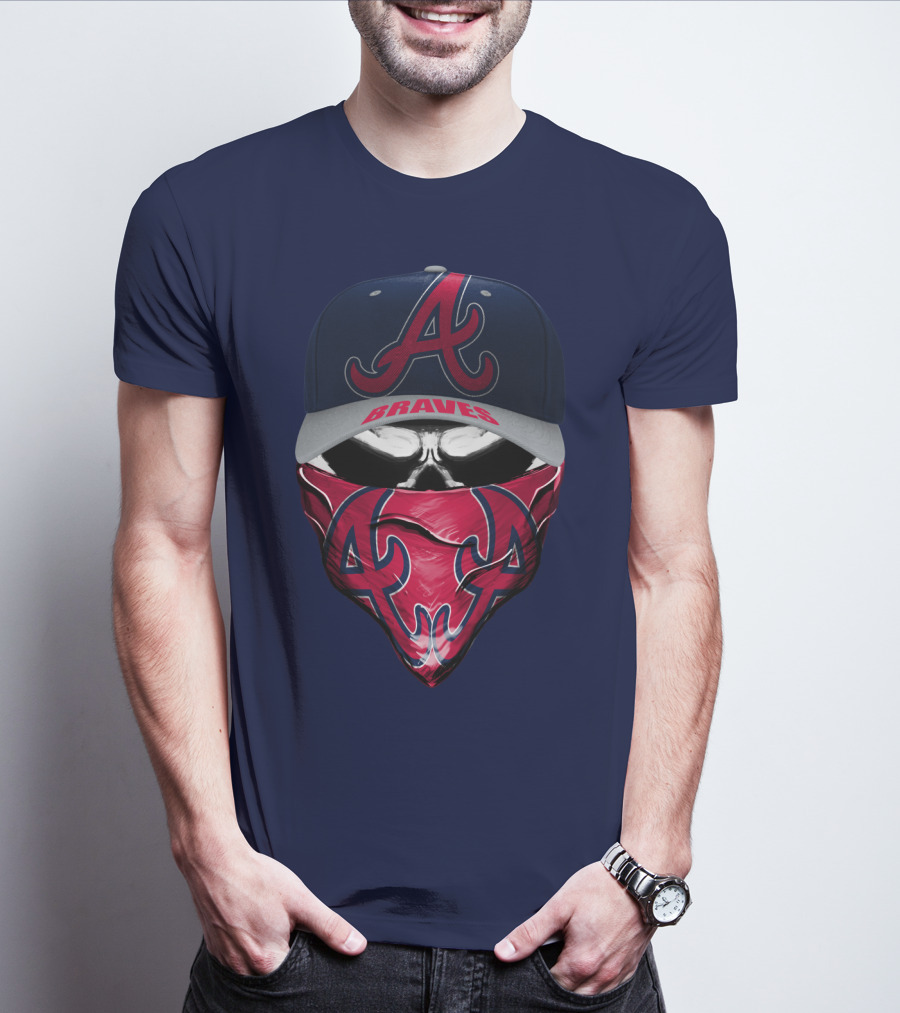 Atlanta Braves A Cap And Bandana Logo Style T-Shirt