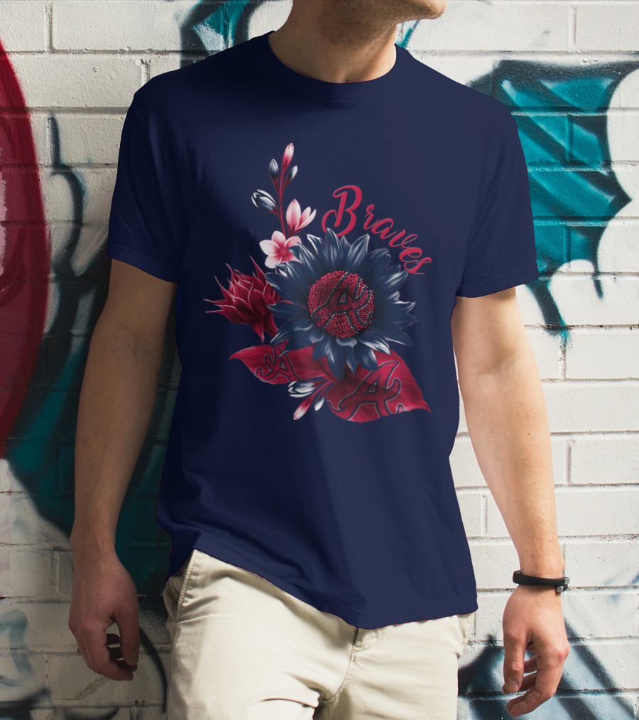 Atlanta Braves Floral A T-Shirt