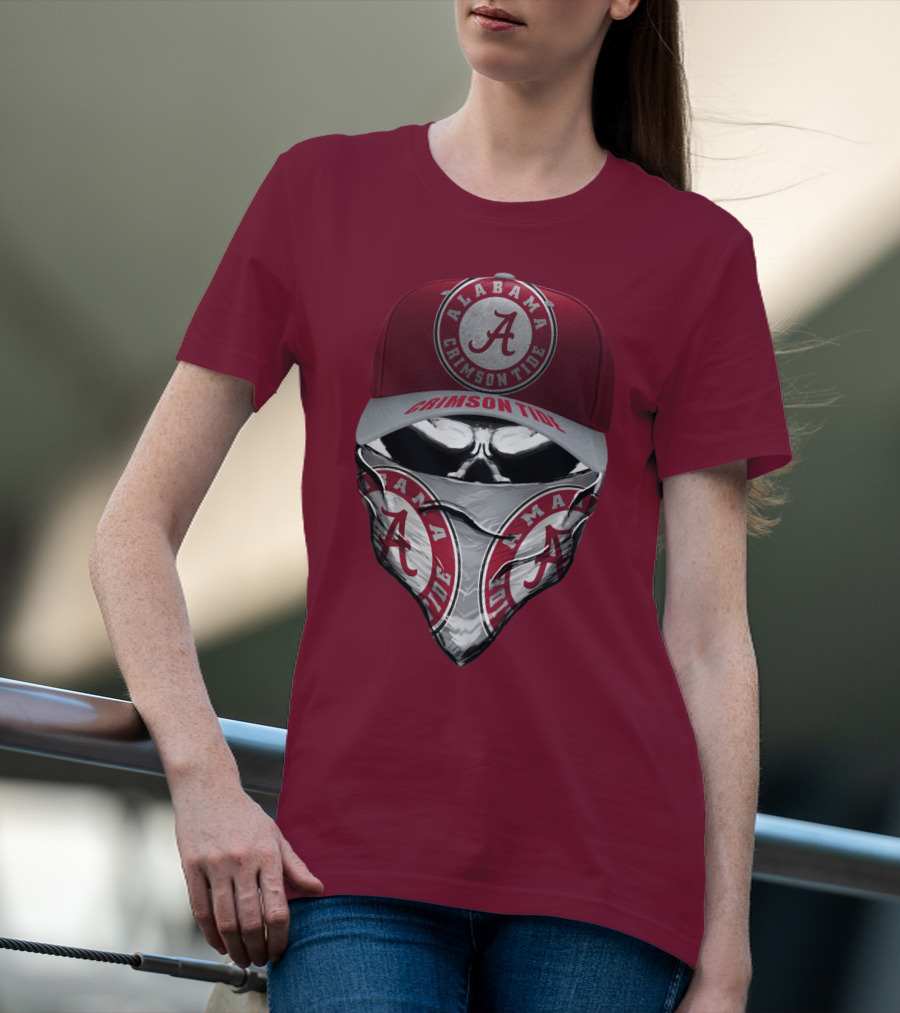 Alabama Crimson Tide A Logo Bandana Mask T-Shirt
