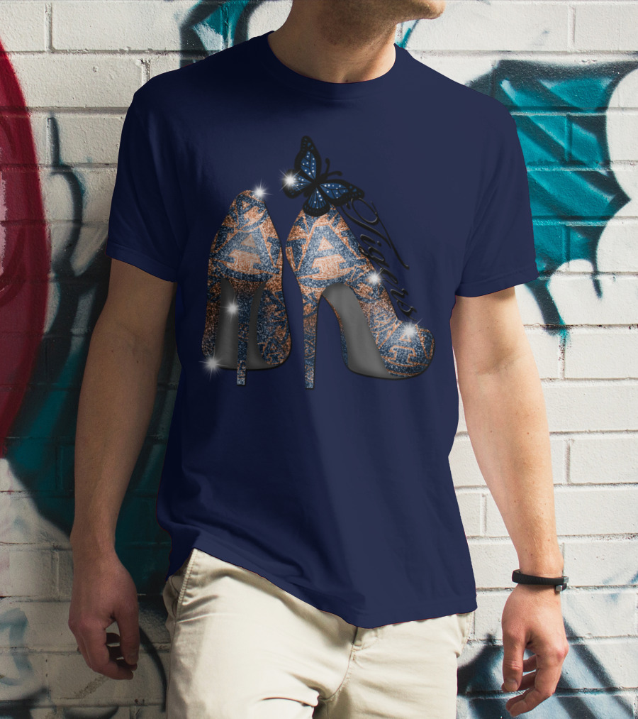 Auburn Tigers High Heels Butterfly T-Shirt