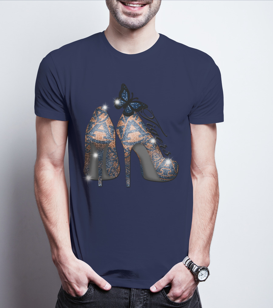 Auburn Tigers High Heels Butterfly T-Shirt