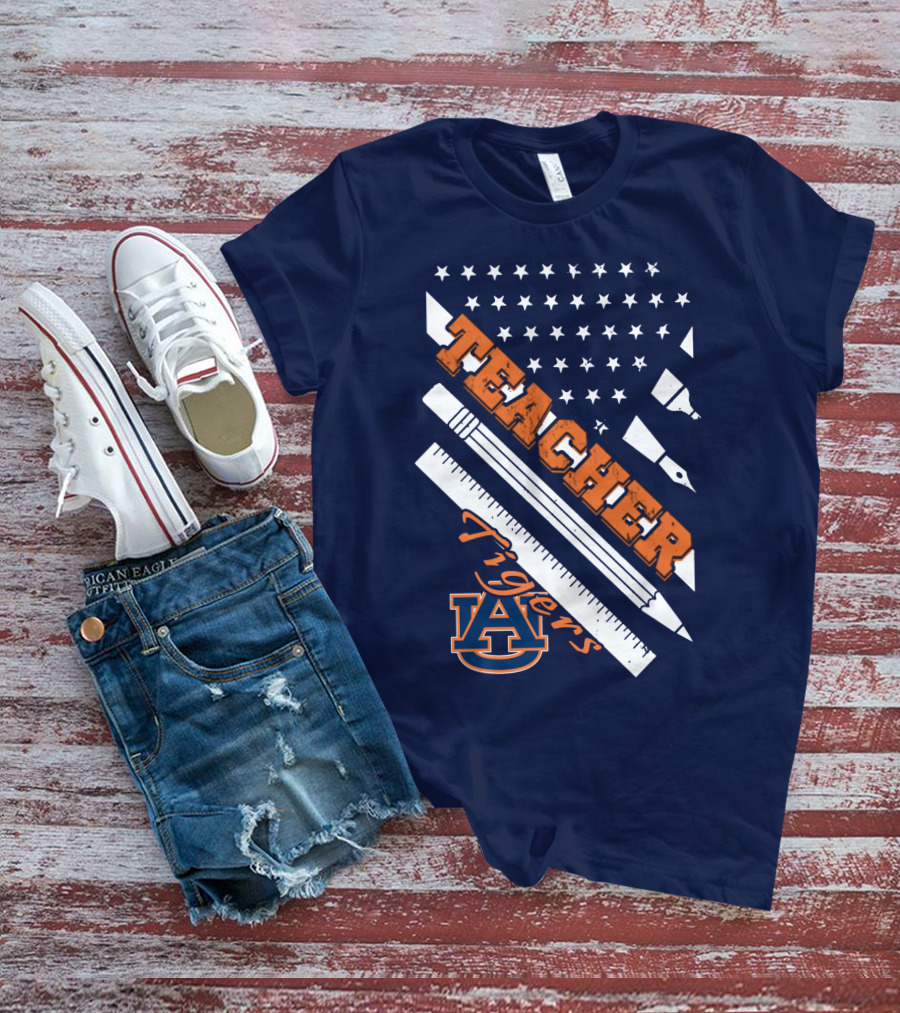 Auburn Teacher Tigers A Logo Pencil Ruler T-Shirt