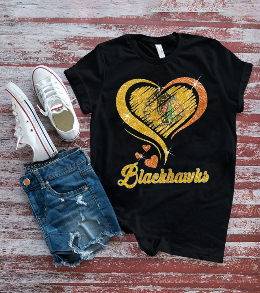 Blackhawks Heart T-Shirt