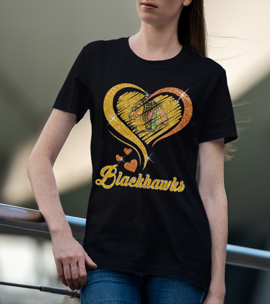 Blackhawks Heart T-Shirt