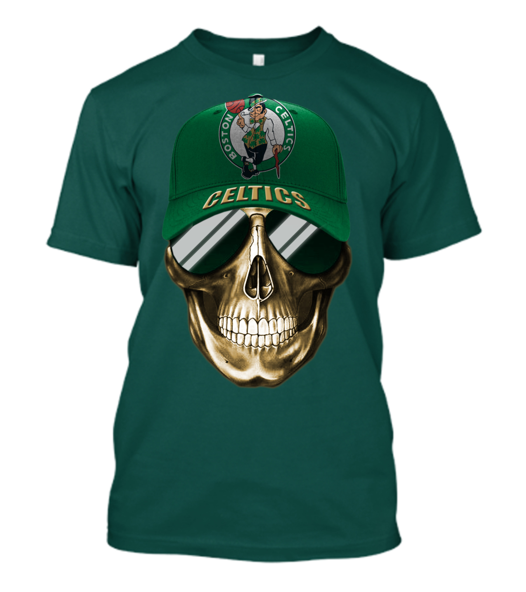 Boston Celtics Skull Cap T-Shirt