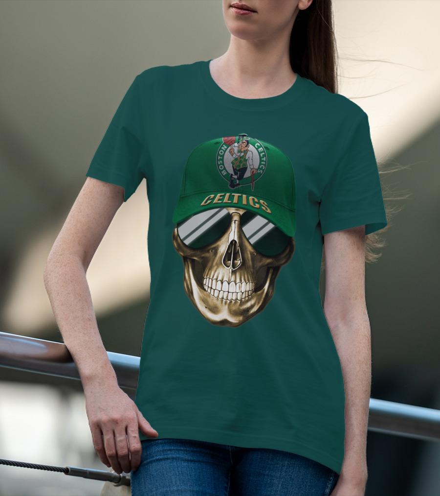 Boston Celtics Skull Cap T-Shirt