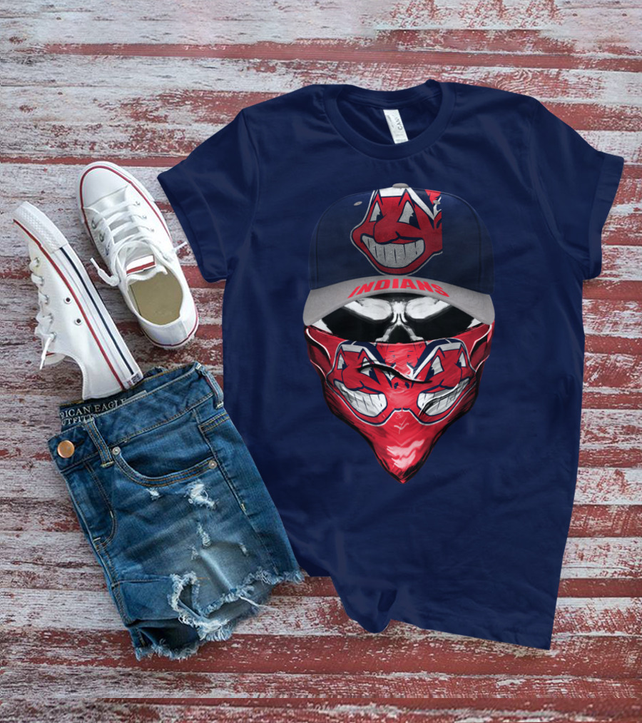 Cleveland Indians Logo Cap And Bandana T-Shirt