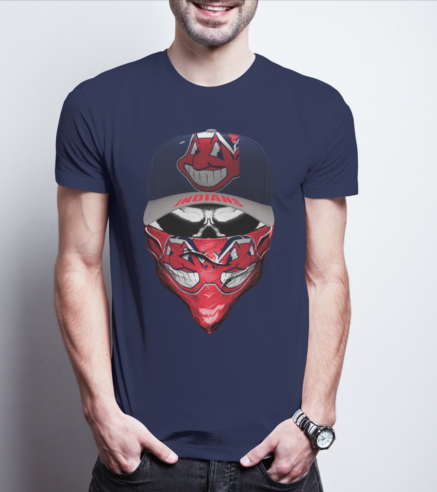 Cleveland Indians Logo Cap And Bandana T-Shirt