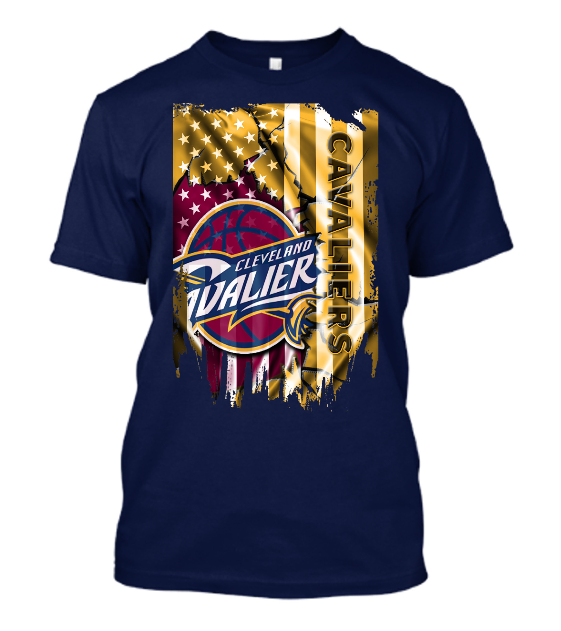 Cleveland Cavaliers Stars And Stripes Basketball T-Shirt