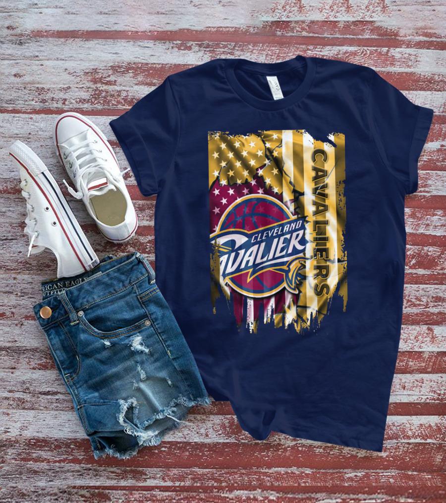 Cleveland Cavaliers Stars And Stripes Basketball T-Shirt