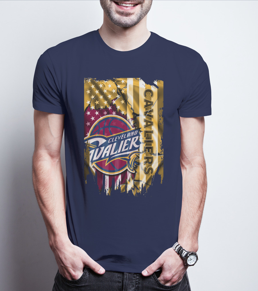 Cleveland Cavaliers Stars And Stripes Basketball T-Shirt