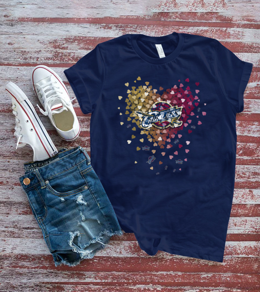 Cleveland Cavaliers Heart T-Shirt