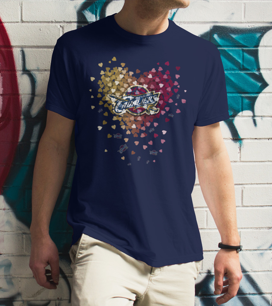 Cleveland Cavaliers Heart T-Shirt