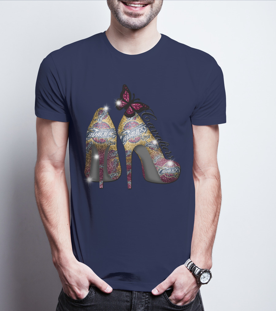 Cleveland Cavaliers Heels With Butterfly T-Shirt