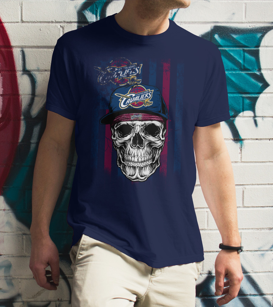 Cleveland Cavaliers Skull With Cap T-Shirt