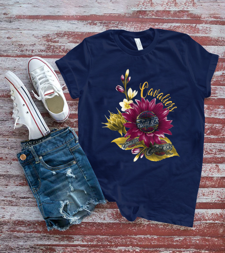Cleveland Cavaliers Floral Basketball T-Shirt