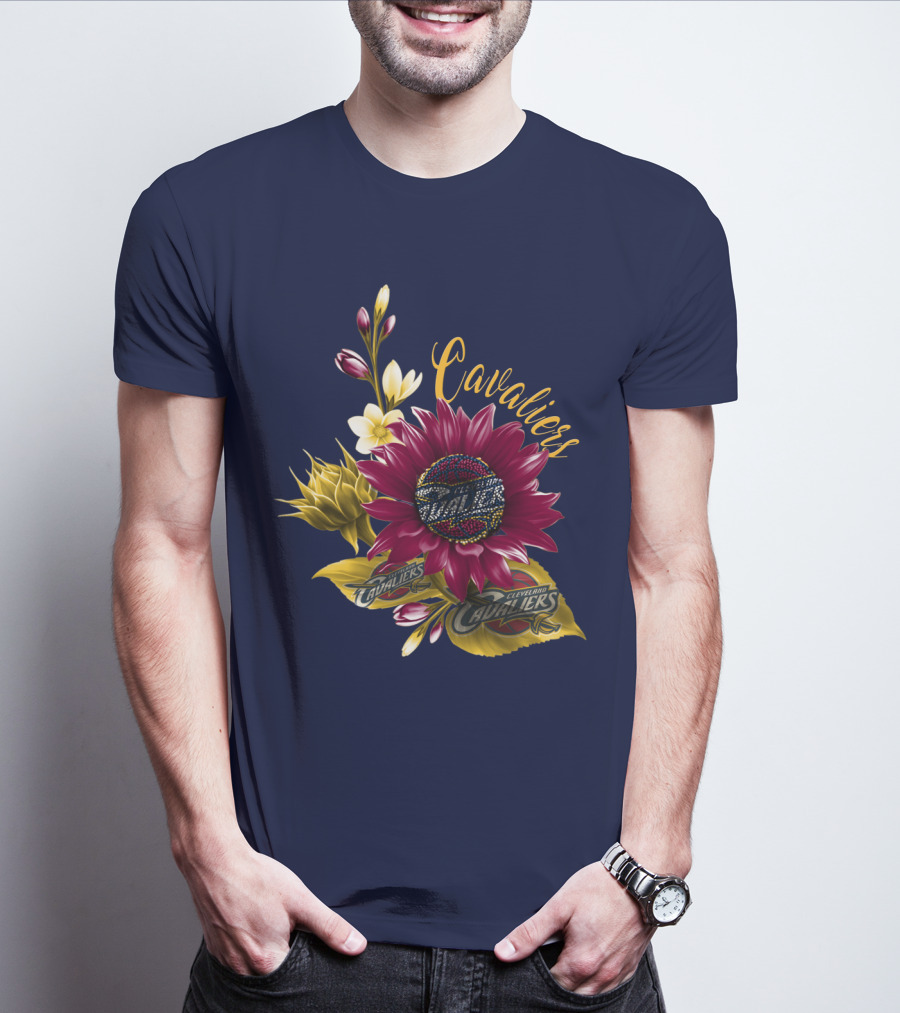 Cleveland Cavaliers Floral Basketball T-Shirt