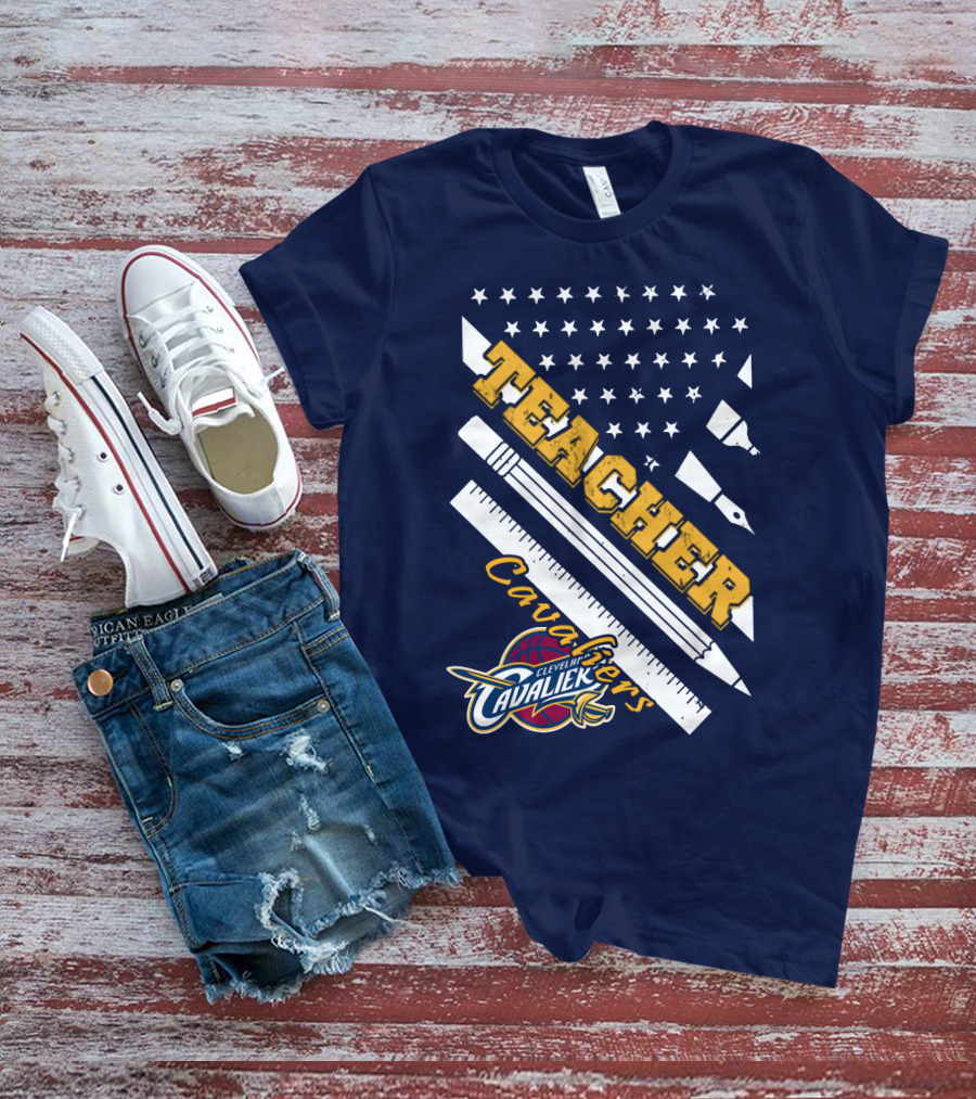 Cleveland Cavaliers Teacher Ruler Pen Stars T-Shirt
