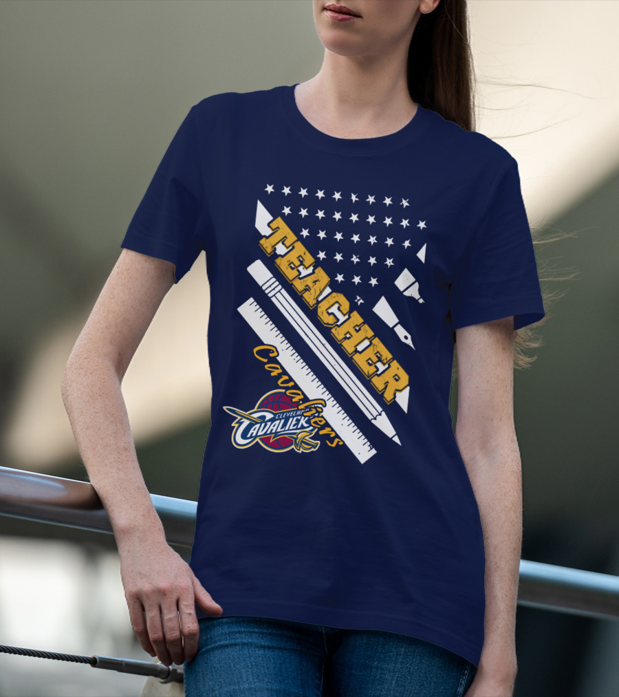 Cleveland Cavaliers Teacher Ruler Pen Stars T-Shirt