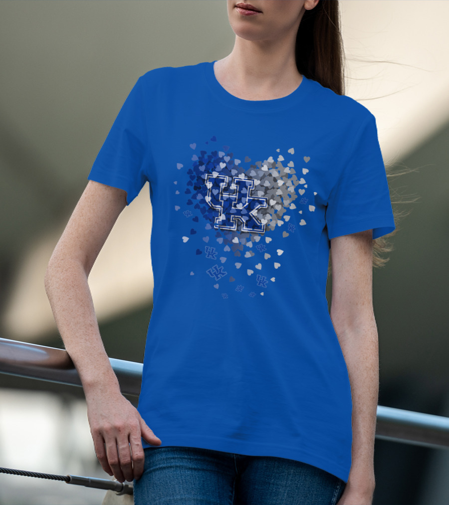 Kentucky Wildcats Uk Hearts Blue T-Shirt