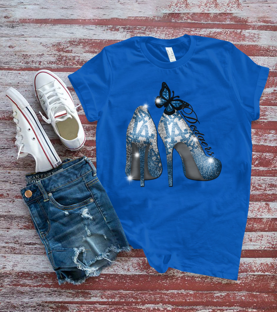 Los Angeles Dodgers La Heels Butterfly T-Shirt