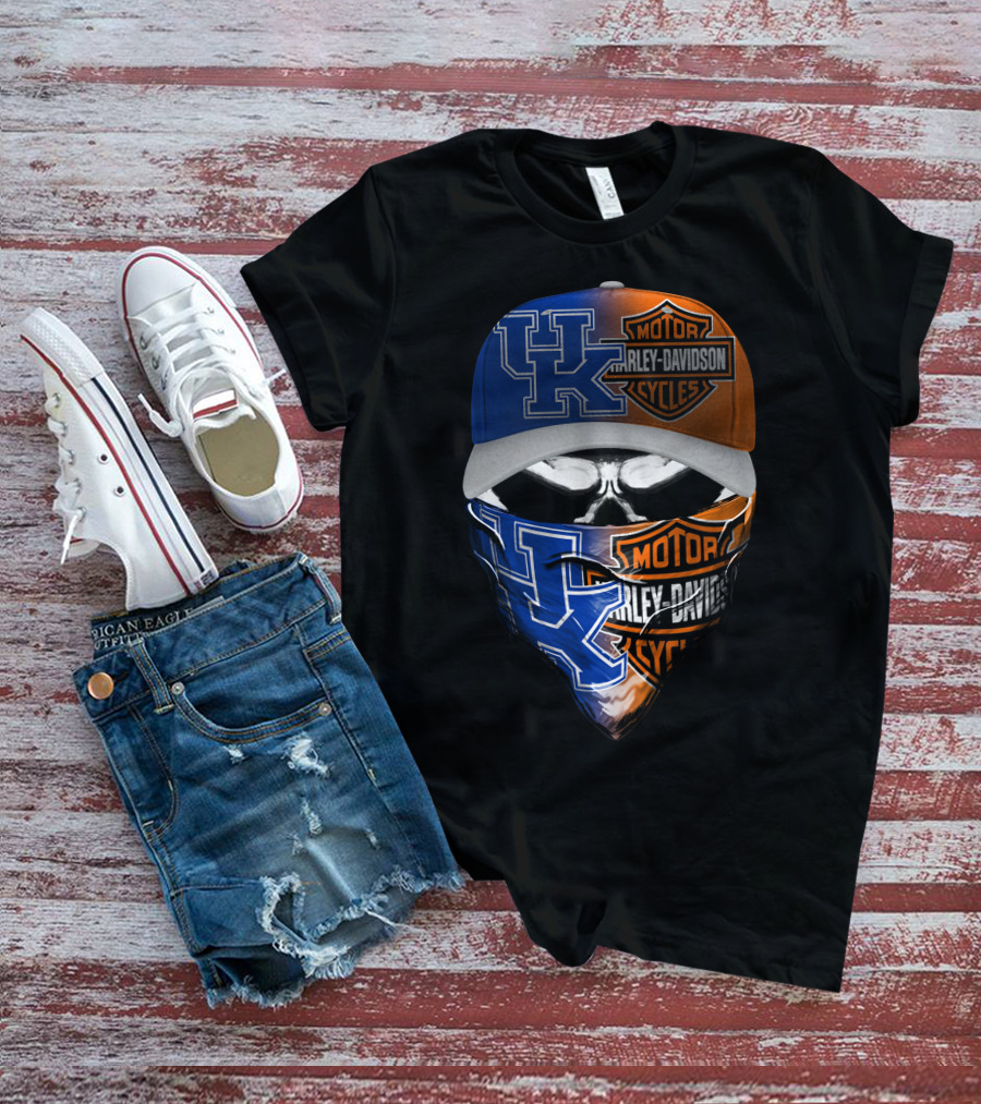 Uk Harley Davidson Skull Mask T-Shirt
