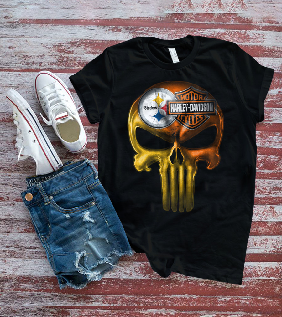 Steelers Harley Davidson Skull 27Hl T-Shirt