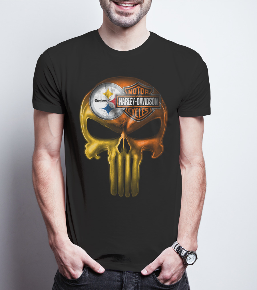 Steelers Harley Davidson Skull 27Hl T-Shirt