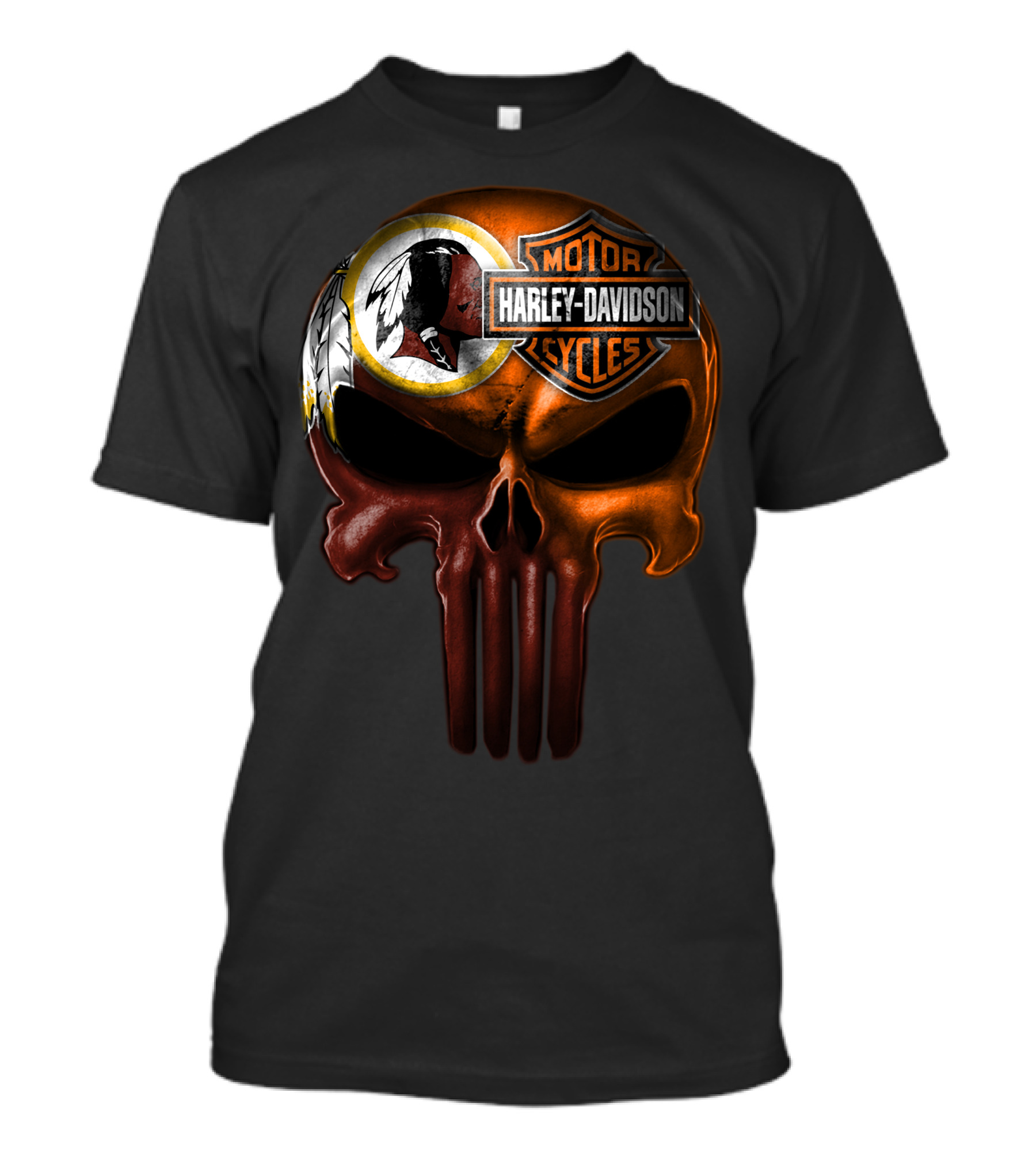 Harley Davidson Washington Football Crossover Skull T-Shirt