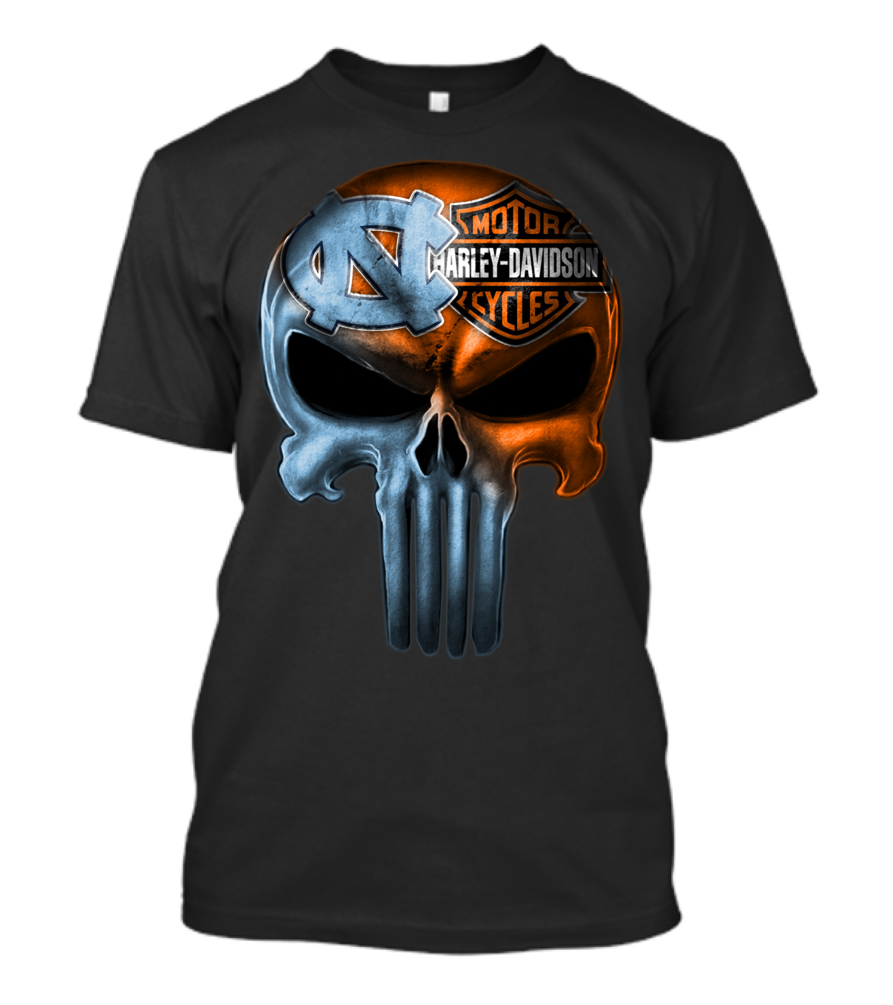 North Carolina Harley Davidson Punisher Skull T-Shirt