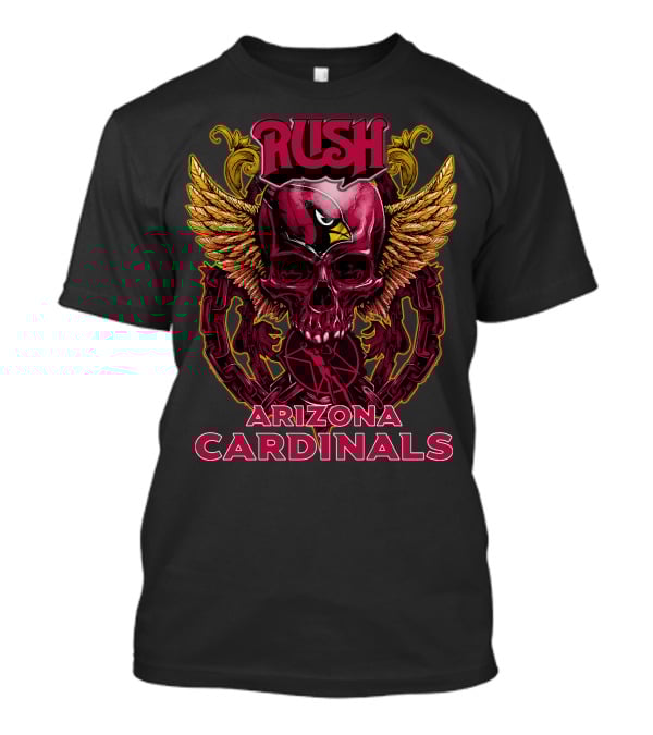 Rush Arizona Cardinals Skull Wings Chain T-Shirt