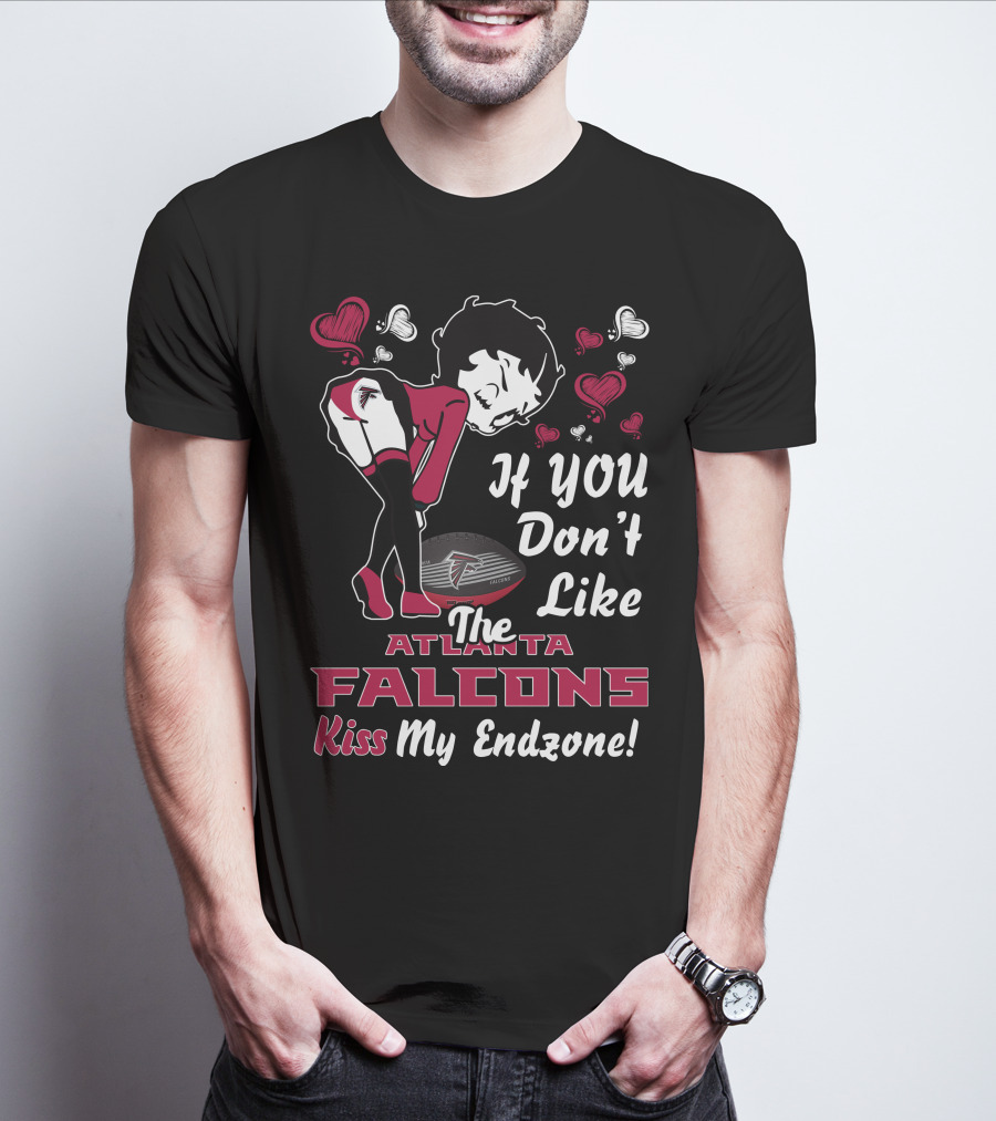 Betty Boop Atlanta Falcons Kiss My Endzone T-Shirt