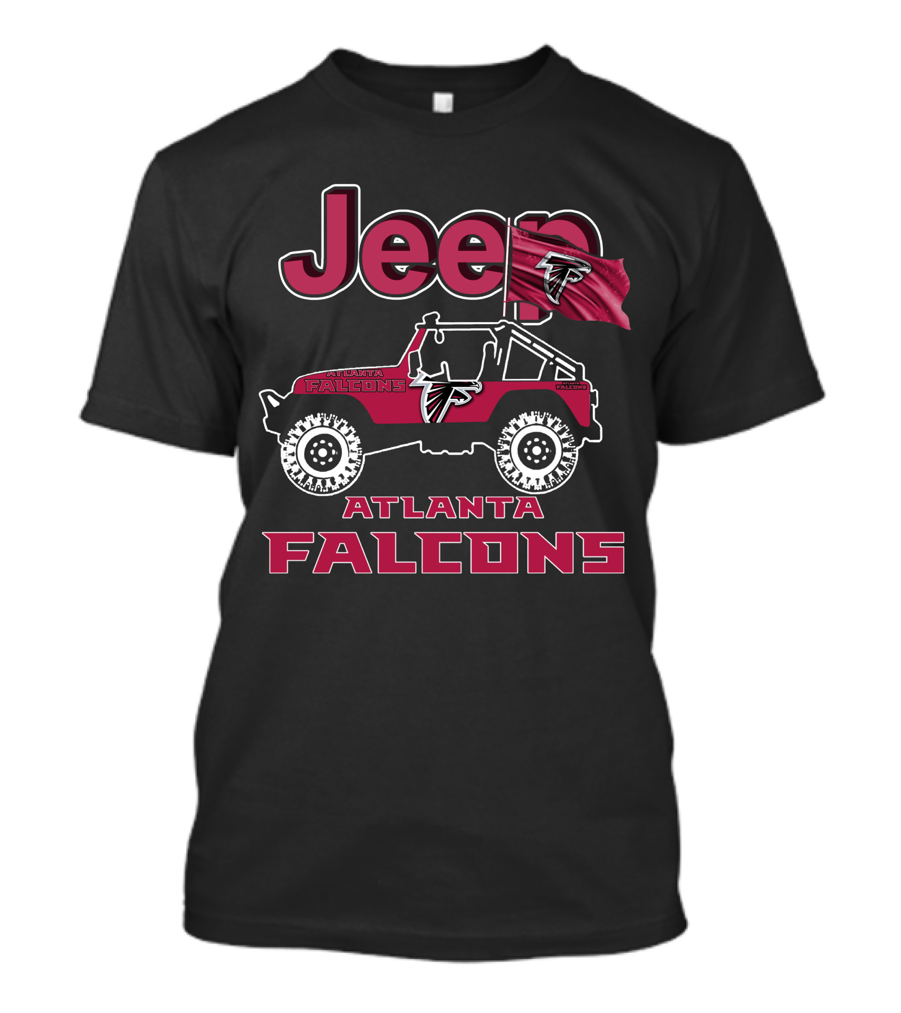 Jeep Atlanta Falcons Off-Road Adventure Fan Gear T-Shirt
