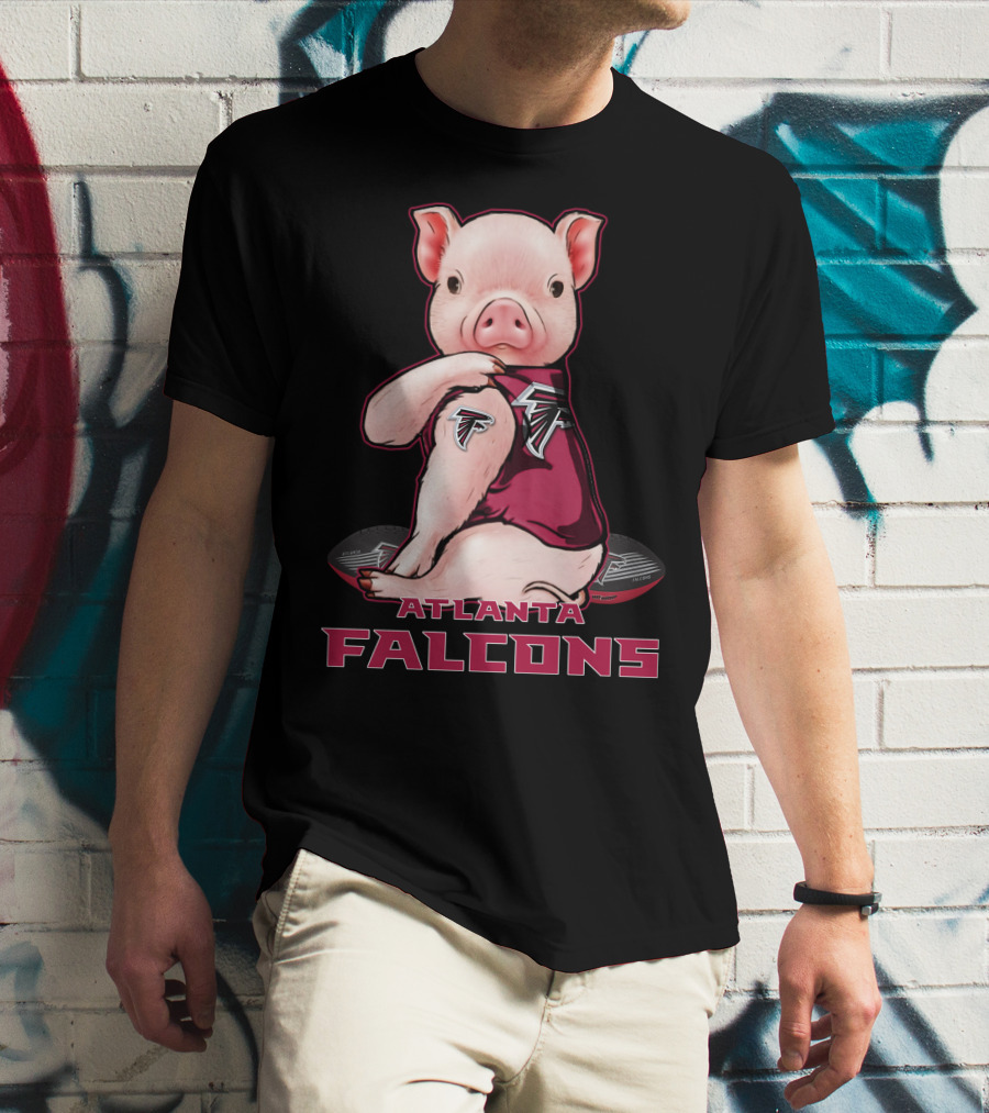 Atlanta Falcons Pig Football Fan T-Shirt
