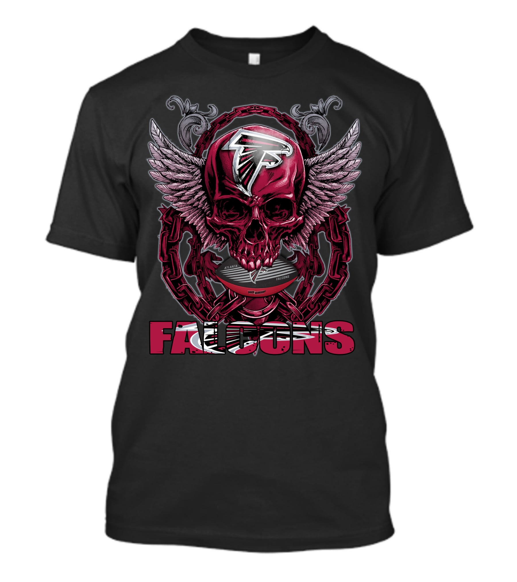 Skullfb Falcons Winged Skull T-Shirt