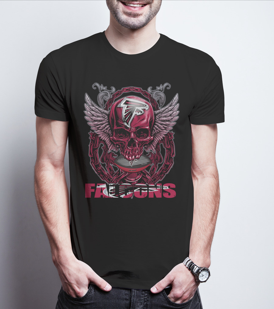 Skullfb Falcons Winged Skull T-Shirt
