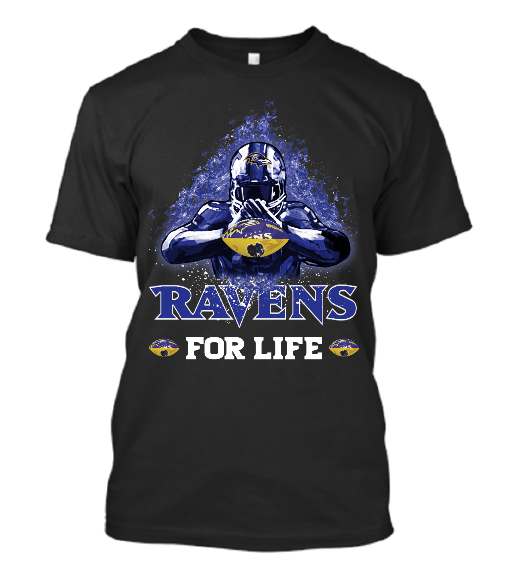 Ravens For Life Baltimore Football Fan T-Shirt