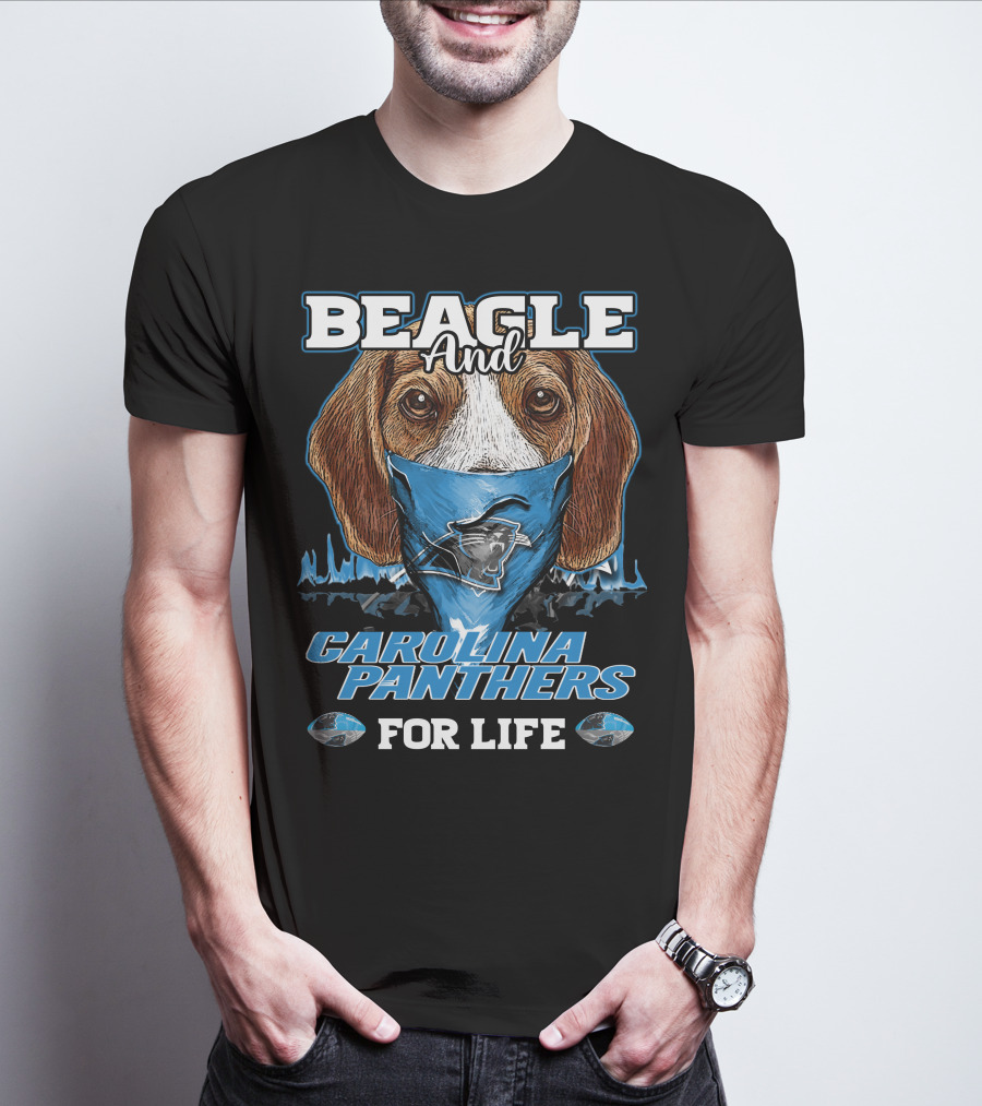 BEAGLE AND CAROLINA PANTHERS FOR LIFE T-Shirt
