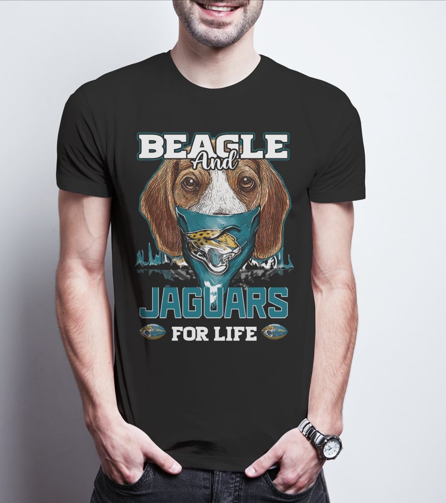Beagle And Jaguars For Life Jacksonville Fans T-Shirt