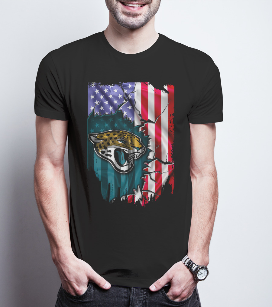 American Flag Jacksonville Jaguars T-Shirt