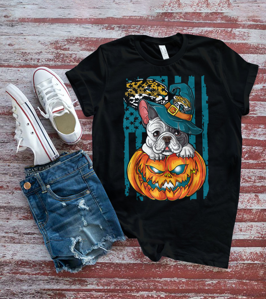 Hlw Bulldog Halloween Pumpkin Jacksonville Jaguars Hat T-Shirt