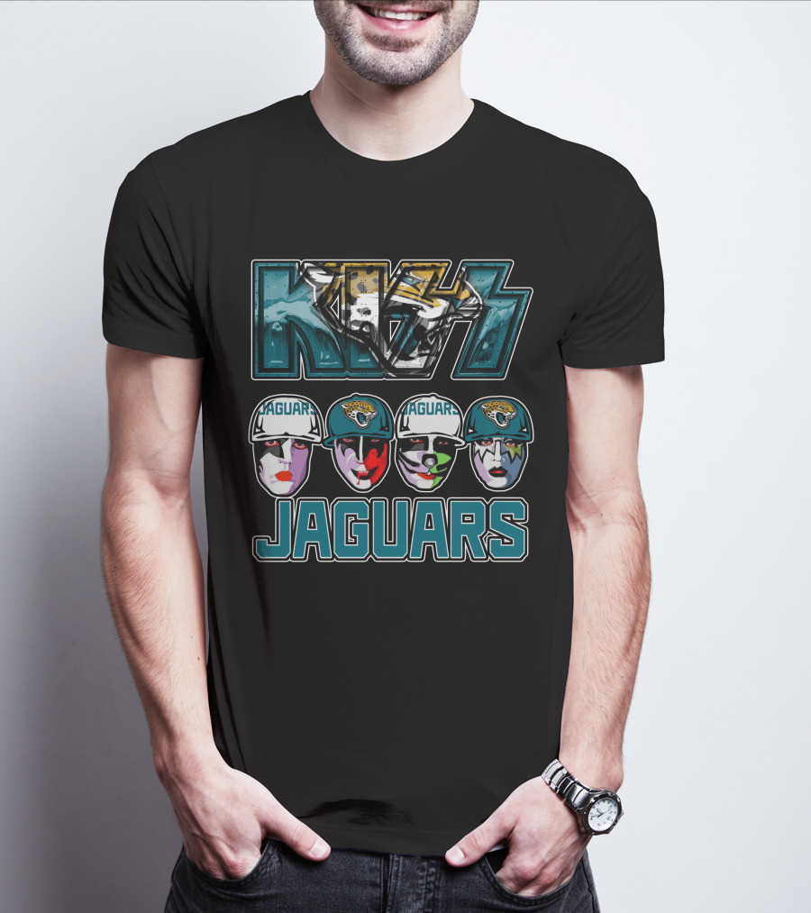 Kiss Jacksonville Jaguars Jaguars Rock Band Faces T-Shirt