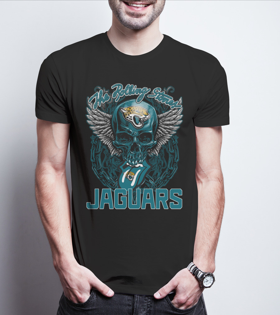 The Rolling Stones Jaguars Skull With Wings And Tongue T-Shirt