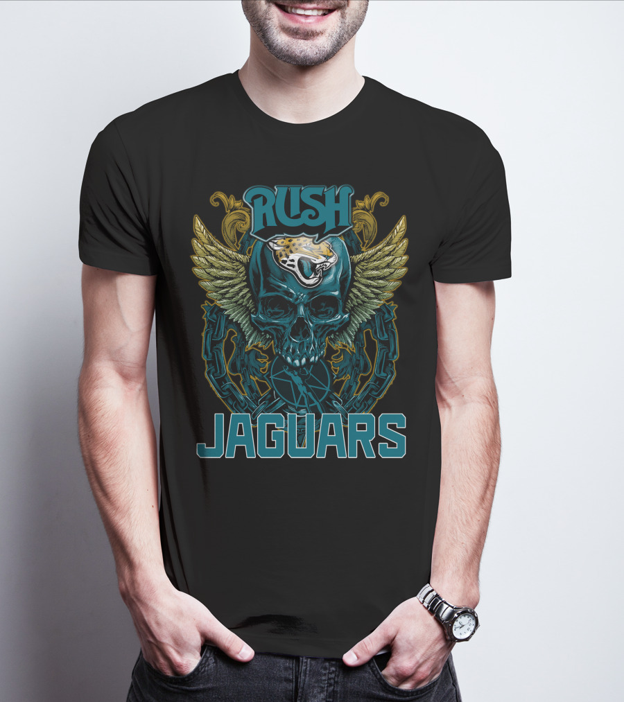 Rush Jacksonville Jaguars Skull Winged T-Shirt
