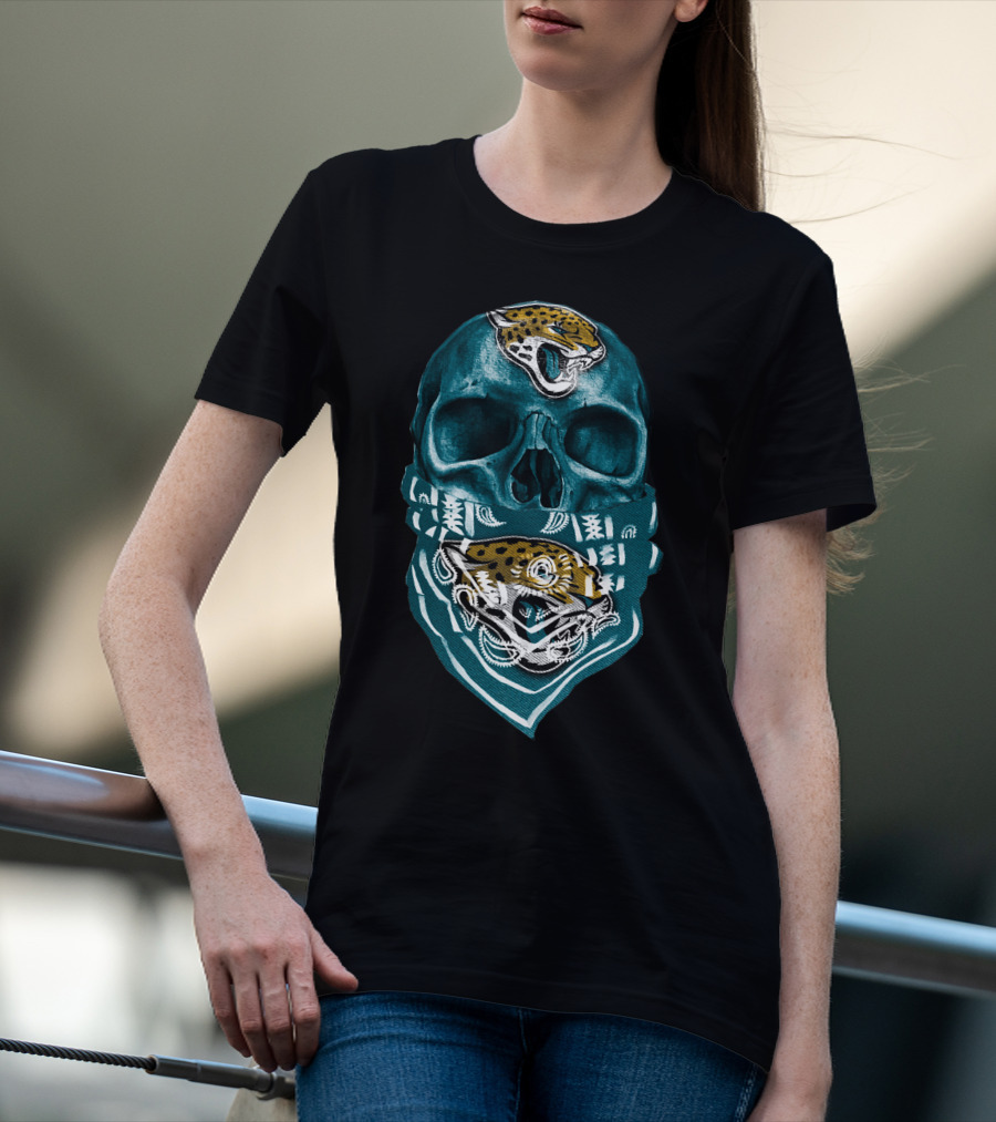 Skull Jacksonville Jaguars Bandana T-Shirt