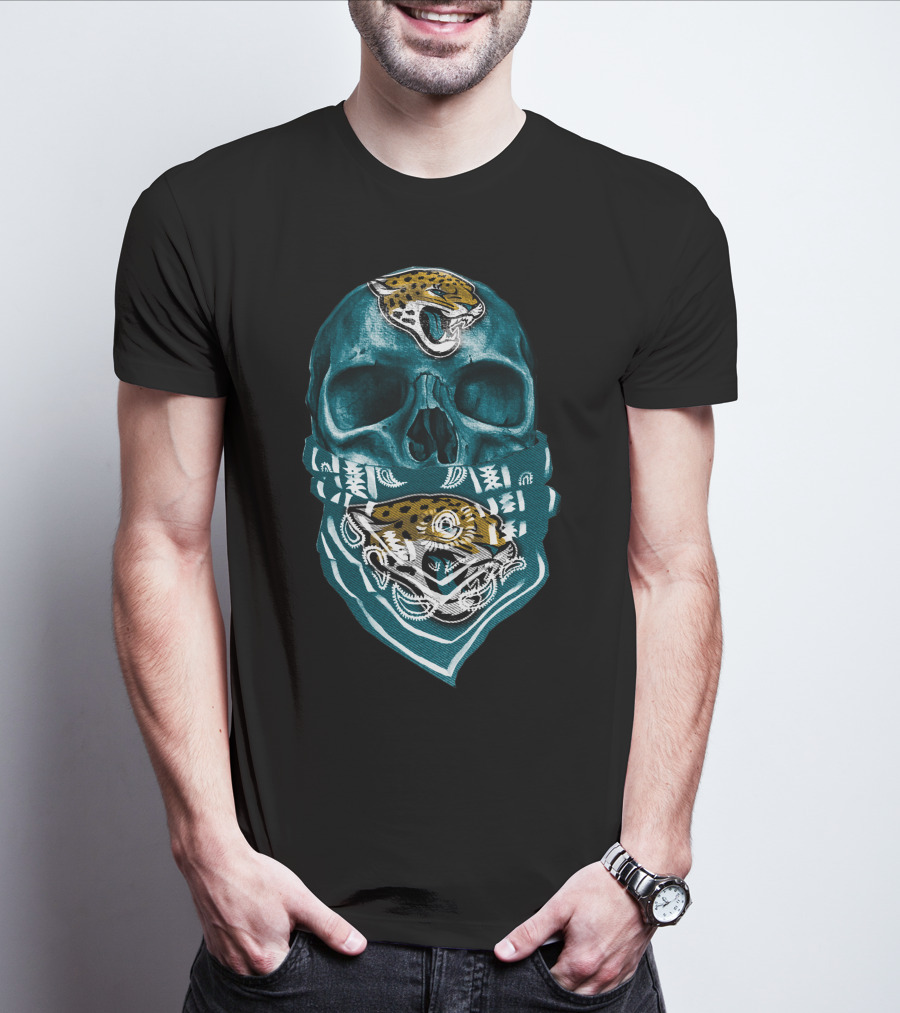 Skull Jacksonville Jaguars Bandana T-Shirt