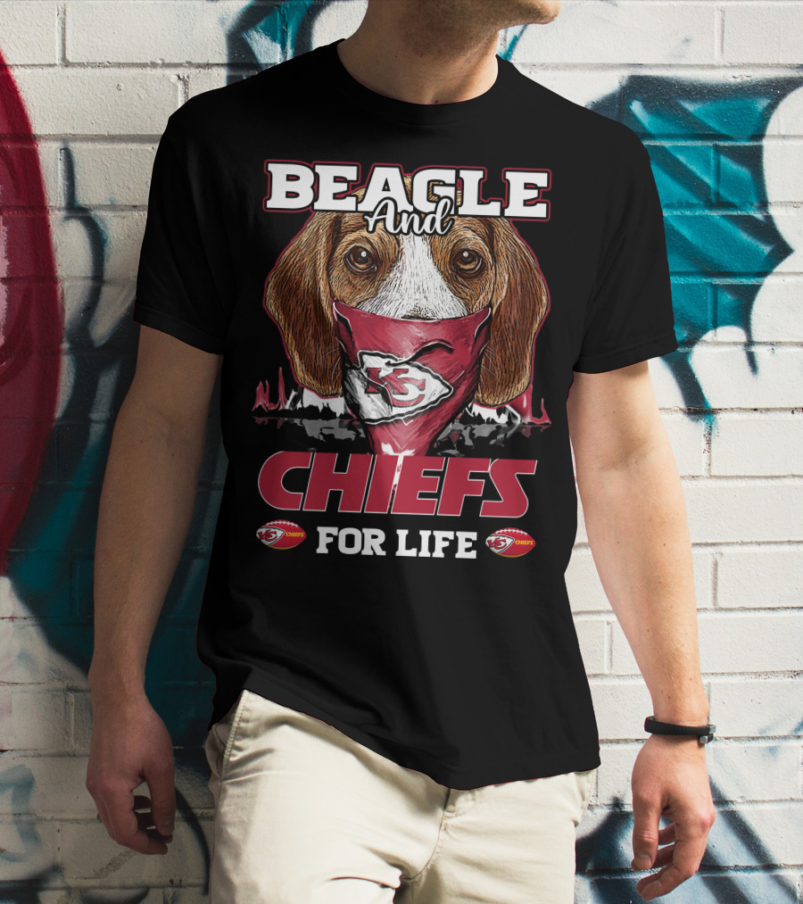 Beagle And Chiefs For Life Kansas City Chiefs T-Shirt